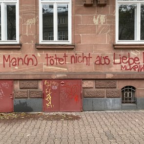 Graffitientfernung von Sandstein